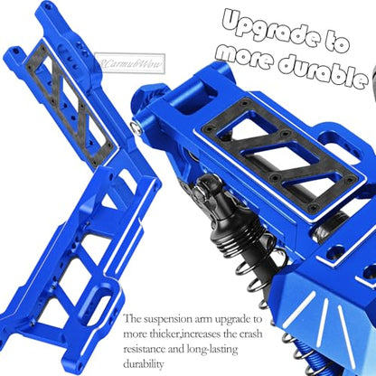 RC Suspension Arms & Mounts,Caster Blocks,Steering Block,Stub Axle Carriers,Turnbuckles Upgrades Part for 1/10 Slash/Rustler/Stampede/Jat0 4x4(VXL),Hoss 4x4 VXL,Navy Blue - color: Navy Blue(1set)