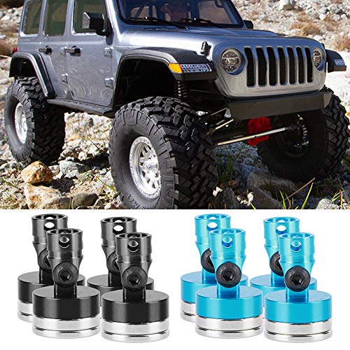 VGEBY RC Magnetic Body Post,4pcs Strong Magnet Car Shell Column Post Aluminum Alloy Body Shell Mount Column Fit for SCX10 1/10 RC Car Model (Blue)