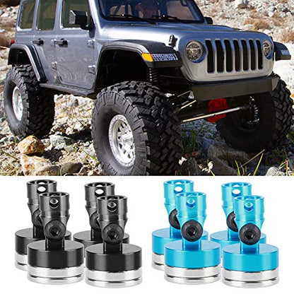 VGEBY RC Magnetic Body Post,4pcs Strong Magnet Car Shell Column Post Aluminum Alloy Body Shell Mount Column Fit for SCX10 1/10 RC Car Model (Blue)