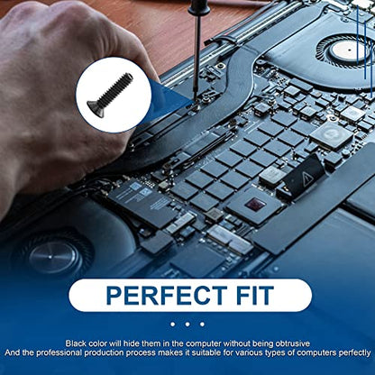 NINDEJIN Laptop Computer Screw Kit, M2 M2.5 M3 Countersunk Flat Head Phillips Mini Screws Set, Replacement Part Electronic Repair Accessories | Computer Replacement Screws, Repair Screws, Computer Notebook Screw, Carbon Steel, for Many Types of Computers,