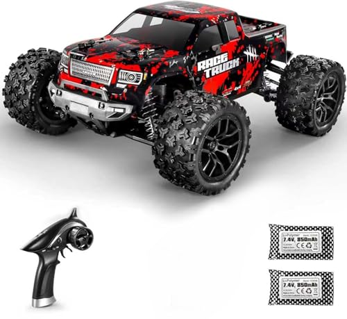 HAIBOXING 1/18 4WD RC Truck 36KM/H Waterproof 2 Batteries 2.4G Remote Car | All-Terrain RC Truck, Independent Suspension, Splash-Proof Electronics, Dual Speed Control, RTR Ready To Run for Kids Boys