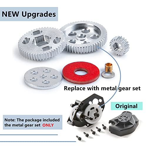 MORLORDY RC Metal Gearbox Gears Set Transmission Gears Kit for 1/24 RC Crawler Car Axial SCX24 Upgrades Parts