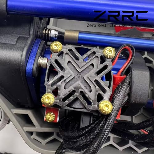 30mm×30mm Carbon Fiber RC Cooling Fan Heatsink Cover Shield - Universal Brushless Motor/ESC Fan Guard Shroud- for RC Cars, Trucks, Drones (X Style) - style: 30mm / X Style
