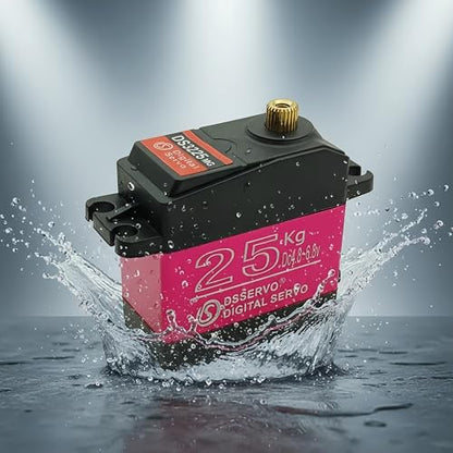 DS3225 25KG RC Digital Servo 270 Degree High Torque Waterproof Full Metal Gear with 25T Servo Arm for RC Car Boat Mechanical Arm