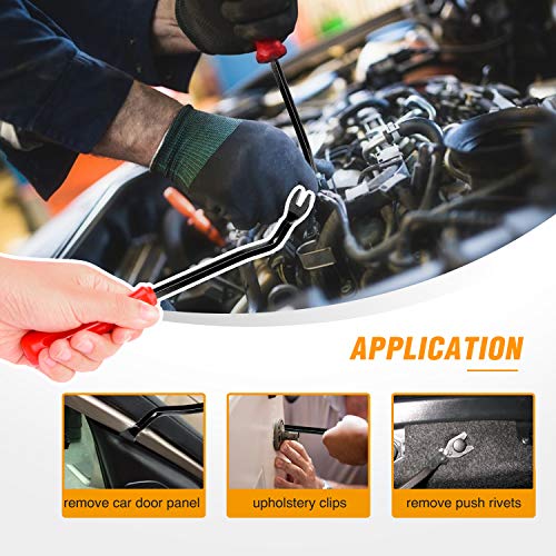 GOOACC 100PCS Nylon Bumper Fastener Rivet Clips for GM 21030249 for Ford N807389S,1PC Bonus Fastener Remover - color: 100Pcs Clips 8mm+Remover