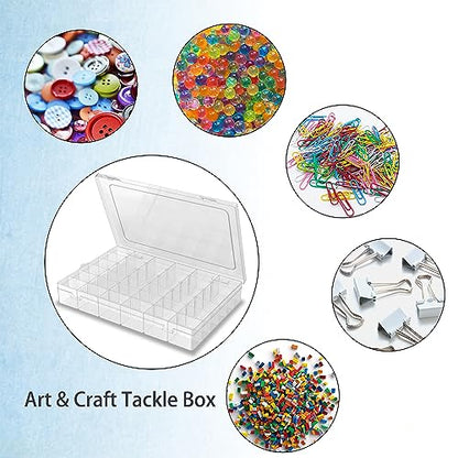 Goiio 2 Pack Plastic Organizer Container Box | 36 Grids Plastic Parts Organizer Box, for Beads, Art DIY, Crafts