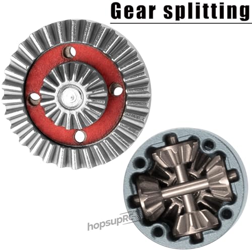 RC Front & Rear Diff Gear Upgrades Part for 1/14 MJX 14210 14211,Metal Rear Gears Differential Assembly,Replacement 16420G2,Titanium - color: Titanium(for 1/14)