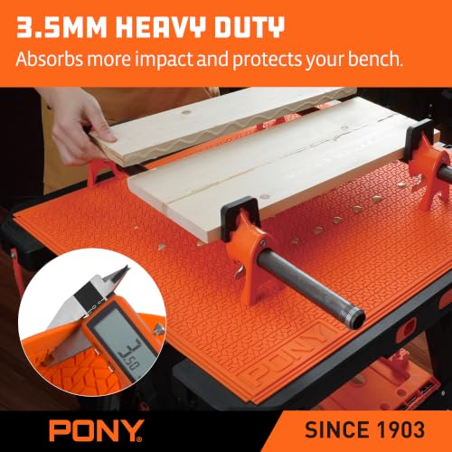 PONY Silicone Mat 28" x 23", Heavy Duty Non-Stick Heat Resistant Pad | Anti-Slip Work Mat for Resin, Epoxy, DIY Crafts, Woodworking, Garage & Workshop. Easy to Clean and Reusable.