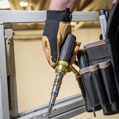 Klein Tools 32809MAGM 11-in-1 Multi-Nut Driver Tool, Magnetic Pass-Through Driver with Metric Hex Nut Sizes 5mm to 19mm - style: 11-in-1 Metric Nut Driver