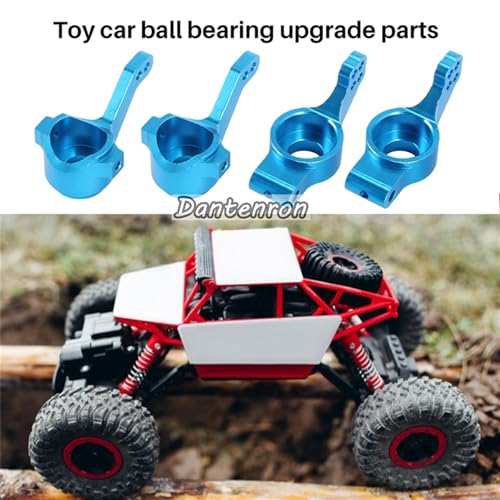 Aluminum RC Steering Knuckle Hub Upgrade Parts Kits 102210 102010 102011 102212 102012 Part Compatible with HSP Redcat Racing Lightning Volcano EPX Monster 1/10 RC Model Car Truck (Blue) - color: Blue