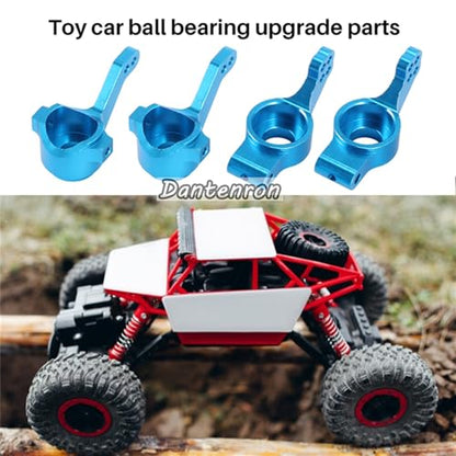 Aluminum RC Steering Knuckle Hub Upgrade Parts Kits 102210 102010 102011 102212 102012 Part Compatible with HSP Redcat Racing Lightning Volcano EPX Monster 1/10 RC Model Car Truck (Blue) - color: Blue