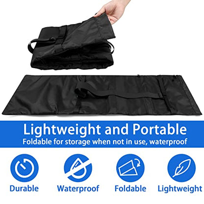 Xxerciz Folding Chair Replacement Bag Lightweight Storage Bag Carrying Bag with Carrying Handles & Extra Zippers Pocket for Foldable Camping Chair, 48 Inches (Chair is not Included) - color: Black-upgrade