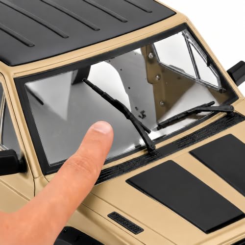 1/10 RC Crawler Hard Body Shell Kit, 313mm Cherokee Style, Yellow | Fits Axial SCX10, SCX10 II 90046/90047 & TRX4; hard plastic shell with interior, grille, flares, mirrors and hardware - color: Yellow