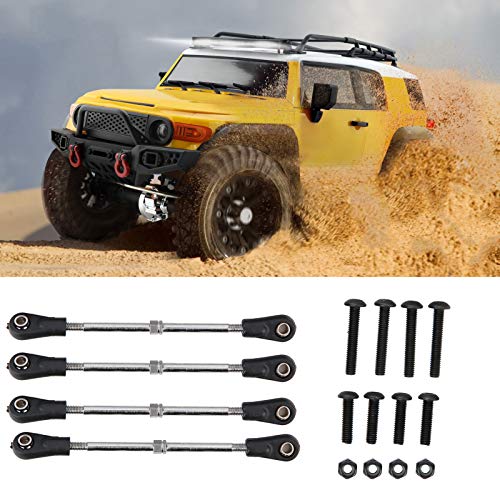Adjustable Steering Linkage Rod Set for Truck Racing 1/10 RC Model Enhanced Performance Black 4Pcs