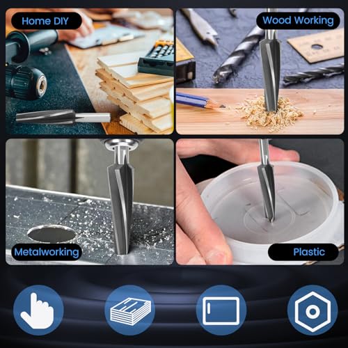 Ball Joint Reamer, 10 Degree 6542 HSS Tapered Tie Rod Tool | 2" per foot tapered reamer for smooth and precise hole enlargement in automotive ball joints and tie rods - style: Drill