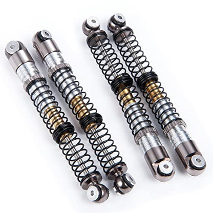 MOHERO Adjustable RC Shocks Absorber Damper 53mm Aluminum 4Pcs for 1/24 Axial SCX24 RC Crawler Car Upgrade Parts (Grey) - color: Grey