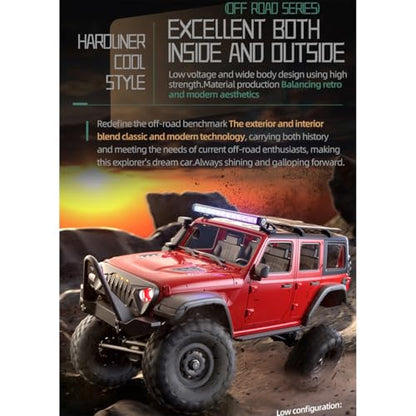 1/16 Scale RC Crawler 4WD, Full Proportional Remote Control Rock Crawler Truck with 9kg Metal Gear Servo & 12 LED Light Modes, Blue Body-on-Frame Off-Road Climbing Vehicle Hobby Toy Gift for Adults - color: R1605/Army Green