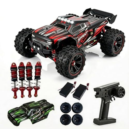1/14 Brushless RC Truck with 35MPH+,2X 3S LiPo 4WD Hobby RC Car for Beginner