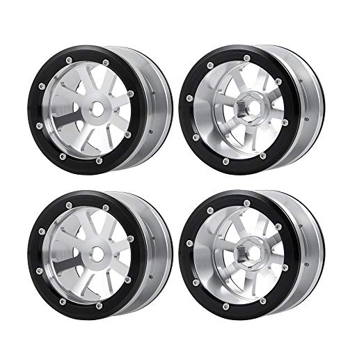 4PCS 1/10 RC Alloy 2.2'' Beadlock Wheel Rim For Axial Wraith RR10 SCX10 II TRX4