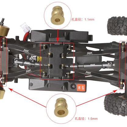 KYX Racing Aluminum Suspension Link Set Upper Upgrades Parts Accessories for 1/30 RC Crawler Axial SCX30