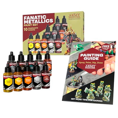 The Army Painter, Warpaints Fanatic Metallics Paint Set, 10 x 18 ml | Oro, rame, metallo, bronzo e argento, colori per D&D e Warhammer