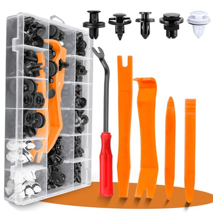 OTUAYAUTO 105PCS Replacement for Subaru Bumper Fender Retainers | 7mm 8mm 10mm 11mm Door Trim Panel Clips Compatible with Subaru BRZ WRX Ascent Outback Plastic Rivets Clips 90914-0007 - size: 100Pcs 5 Sizes Clips with 5 Remover for Subaru