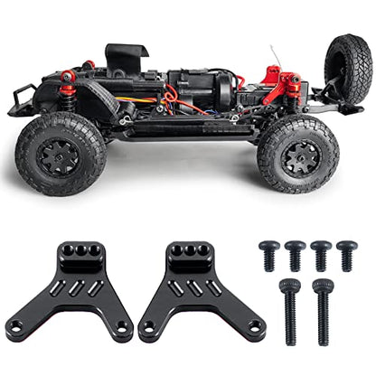 2PCS RC Aluminum Alloy Rear Shock Mount Shock Tower for Kyosho Mini Z 4x4 1/18 Scale Jimny 1/24 Scale Wrangler, Black - color: Black