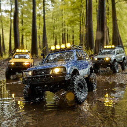 FMS 1/18 FCX18S Toyota Land Cruiser LC80 S Officially Licensed RC Crawler, 4WD RC Rock Truck, 2.4Ghz with 900mAh Battery&LED Lights, Hobby Grade Off-Road RC truck, Remote Control Car for Adults Yellow - color: Yellow