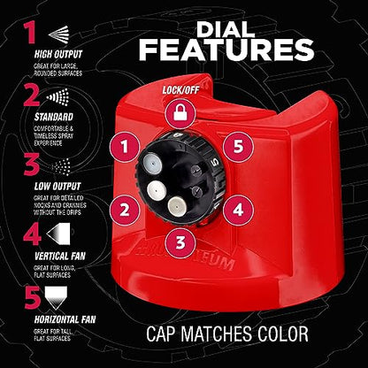 Rust-Oleum 2X Automotive Enamel 5-in-1 Spray Paint, Gloss Red | Fast Dry, Adjustable Custom Spray Dial, Multi Surface (Metal, Wood, Plastic and More), Any Angle, Ultimate Coverage, 6 Pack - color: Gloss Red, size: 12 Ounce (Pack of 6)