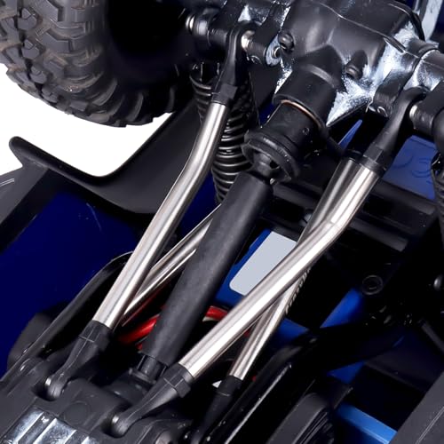 High Clearance Links Stainless Steel Chassis Linkage Set for 1/18 Traxxas TRX4M Bronco Defender RC Crawler Upgrade Parts(8Pcs)