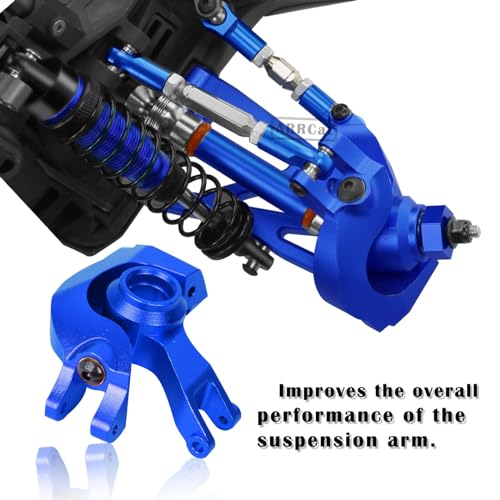 Upgrades Part for 1/10 Senton/Granite/BigRock/Vorteks 3S Blx MEGA550 4X4,Aluminum Front Steering Block Knuckles C-Hubs Caster Blocks Rear Hubs Hops Up,AR330442 AR330467 AR330469,Navy Blue - color: Upgrades (Navy Blue)