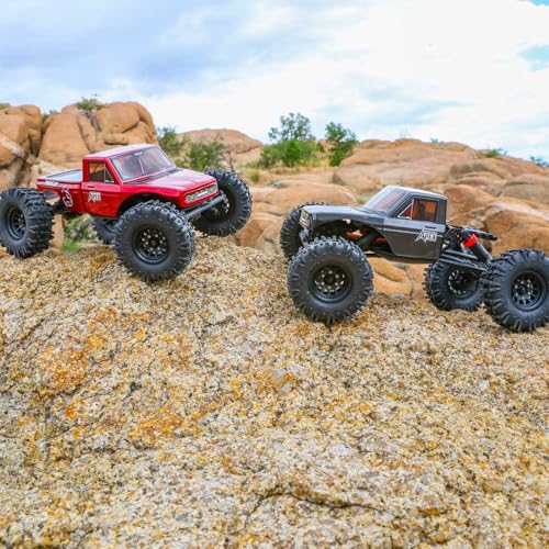 Redcat Racing Ascent-18 APEX, 1/18 Scale Brushless Electric Rock Crawler, Carbon Fiber, 4WD RC Car for Adults with 2.4GHz Radio System (Red) - color: Red