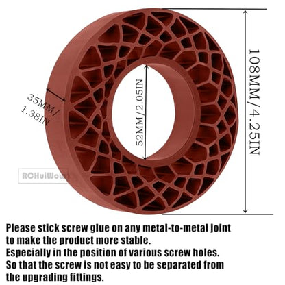 1.9 Silicone Rubber Insert Foam Tire Inserts RC 1.9" Wheel Tires Waterproof Inserts for 1/10 RC Crawler TRX4 SCX10 Capra Red cat Gen7 Gen8 RXB10 TF2,4pcs,Brown - color: Brown(4pcs)