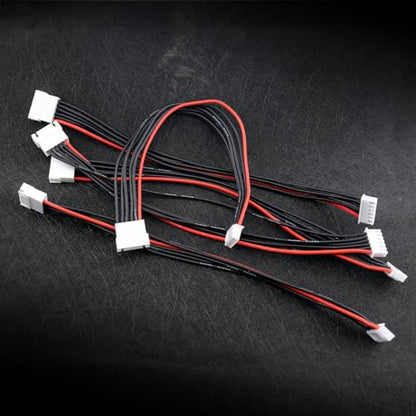 5PCS JST-XH 5S Balance Extension Cable Lipo Charger Extension Cable Lead Wire 20CM JST Balance Leads for LiPo Battery Balance Charging 22AWG Silicone Wire
