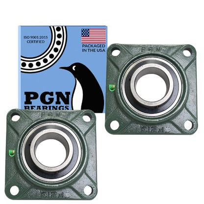 PGN UCF213-40 (2 Pack) Square Flange Bearing 2-1/2" Bore - size: 2, style: UCF213-40