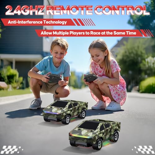 Remote Control Car Truck 1:24, 2.4GHz All Terrain High Speed RC Truck with Loadspace, RC Car Toys for Boys Girls Age 3 4 5 6 7 8+, Birthday - color: Green