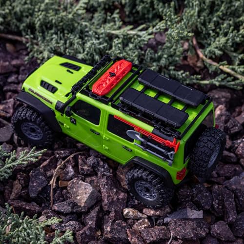 Axial SCX30 1/30 Jeep Wrangler JLU 4X4 RC Truck, RTR, Green | Brushed RC Rock Crawler, Battery & Charger Included, AXI-2261T1 - color: Green