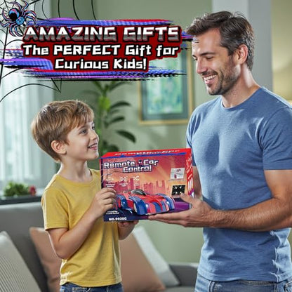 Wall Climbing Remote Control Car with Headlight | 360° Rotating RC Stunt Car, Rechargeable RC Cars Toys for 3 4 5 6 7 8-12 Year Old Boys Girls Kids - color: Red&blue