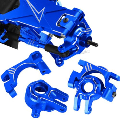 RC Aluminium Upgrades Part Caster Block,Steering Blocks,Stub Axle Carriers,Drive Shaft for 1/10 Slash/Rustler/Stampede/Jat0 4x4 4WD VXL,CVD/Axles/DriveShaft Hops Up,Navy Blue - color: Navy Blue-(for 1/10）