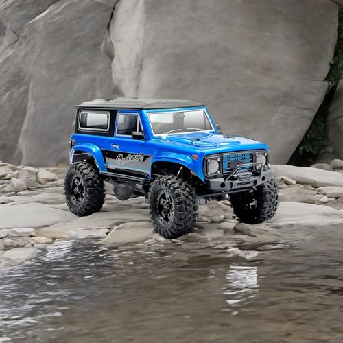 HOBBYPLUS CR-18P V3 Brushless Rushmore in Metallic Cyan - 1/18 Scale RC Truck Crawler with Off-Road RC Trucks Features, Portal Axles & Metal Gears - Ready-to-Run (1810416-V3) - color: Rushmore - Metalic Cyan (1810416-v3)