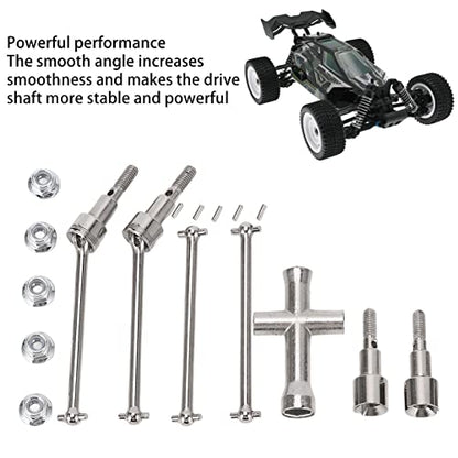 1/16 RC Car Drive Shaft Set Front Rear CVD Axle Kit Compatible with 16101 16102 16103 16201PRO High Strength Steel Drive Shafts for 1/16 Scale RC Cars