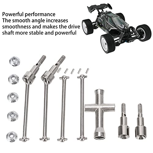 1/16 RC Car Drive Shaft Set Front Rear CVD Axle Kit Compatible with 16101 16102 16103 16201PRO High Strength Steel Drive Shafts for 1/16 Scale RC Cars