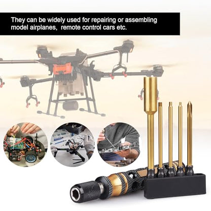 1.5mm 2m 2.5mm Hex Bit Set Allen Wrench Drill Bits Hex Nut Driver 7mm, Phillips Screwdriver Bit, with Handle and Wheel Wrench for 1/10 Scale RC Cars Trucks Models