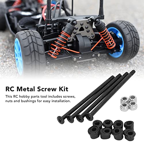 YUYTE RC Cars Crawler Screw Kit Replacement RC Metal Screw Kit Steel RC Hobby Parts Tool with Screws Nuts Bushings for 144010 144002 124016 124017
