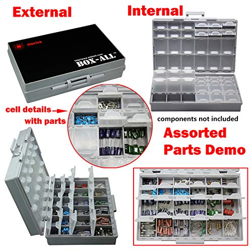 AideTek BOXALL48 48 Lids Empty Enclosure SMD SMT Organizer Size 6 inch 9 Inch Surface Mount - style: BOXALL48