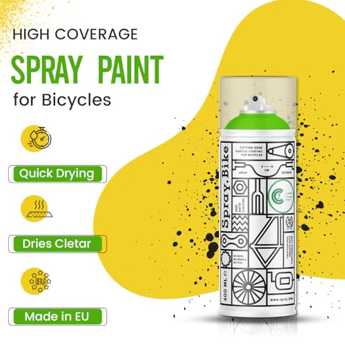 Spray.Bike Spray Paint - Bethnal Green (Grass Green) | Designed Mainly for Bicycles | Multi-Use Acrylic Spray Paint for Metal, Plastic | High Coverage Bike Paint, 400ml - color: Bethnal Green