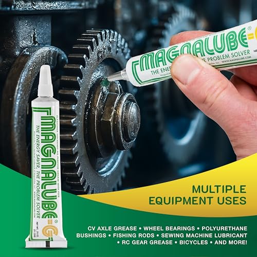 Magnalube-G General All Purpose Grease - Waterproof, Corrosion Resistant PTFE Lubricant for Bearings and Axles to Fishing Rods - 14.5oz Multi-Purpose Canister Tube for Grease Gun - 8 Pack - size: 8
