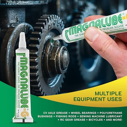 Magnalube-G General All Purpose Grease - Waterproof, Corrosion Resistant PTFE Lubricant for Bearings and Axles to Fishing Rods - 14.5oz Multi-Purpose Canister Tube for Grease Gun - 2 Pack - size: 2