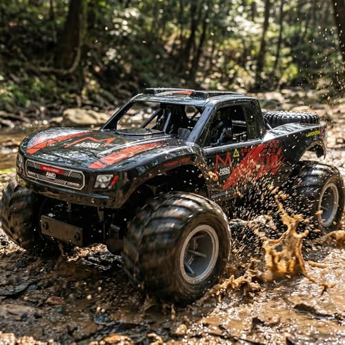 KB KAIBO 1:16 Amphibious Remote Control Car, Fully Submersible Remote Control Monster Truck for Kids, All Terrain 4WD RC Toy with 2 Batteries (60+ Min), 7.4V High Power, Durable Truck for Boys-Orange - color: Q156 Orange