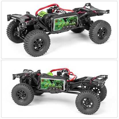 2PCS 7.4V Lipo Battery 2S 20C 200mAh Rechargeable Lithium Battery with PH2.0 Plug for RC Car Trucks Axial SCX30 - color: 200mAh/ 2pcs